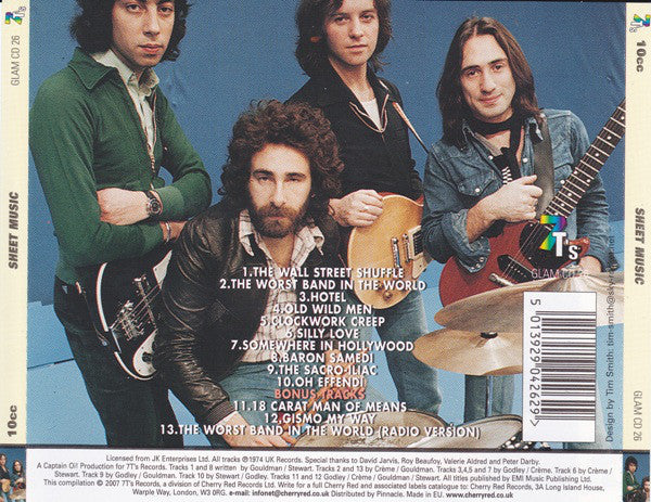 10cc : Sheet Music (CD, Album, RE)