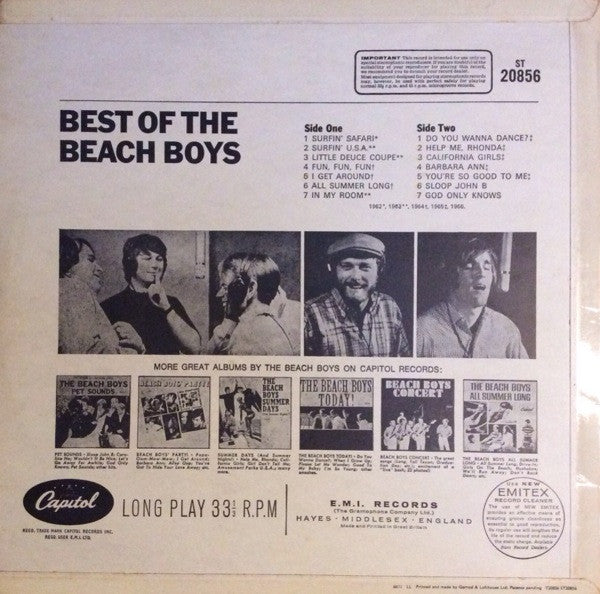 The Beach Boys : Best Of The Beach Boys (LP, Comp, RE)