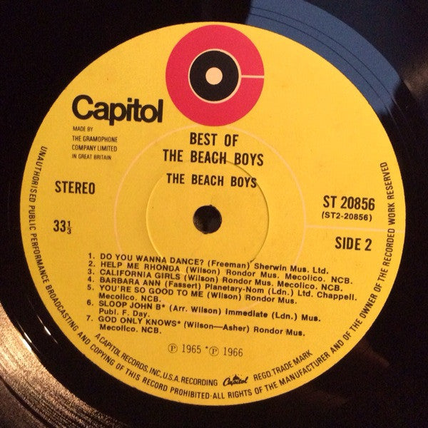 The Beach Boys : Best Of The Beach Boys (LP, Comp, RE)
