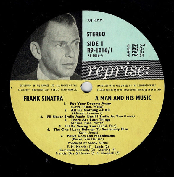 Frank Sinatra : A Man And His Music (2xLP, RE)