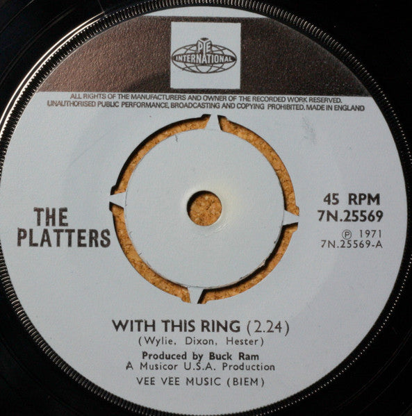 The Platters : With This Ring  (7", Single, 4-P)