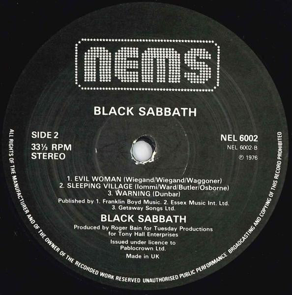 Black Sabbath : Black Sabbath (LP, Album, RE)