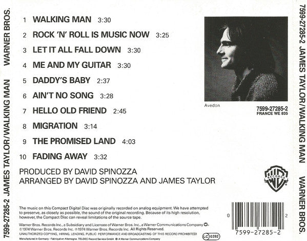 James Taylor (2) : Walking Man (CD, Album, RE)