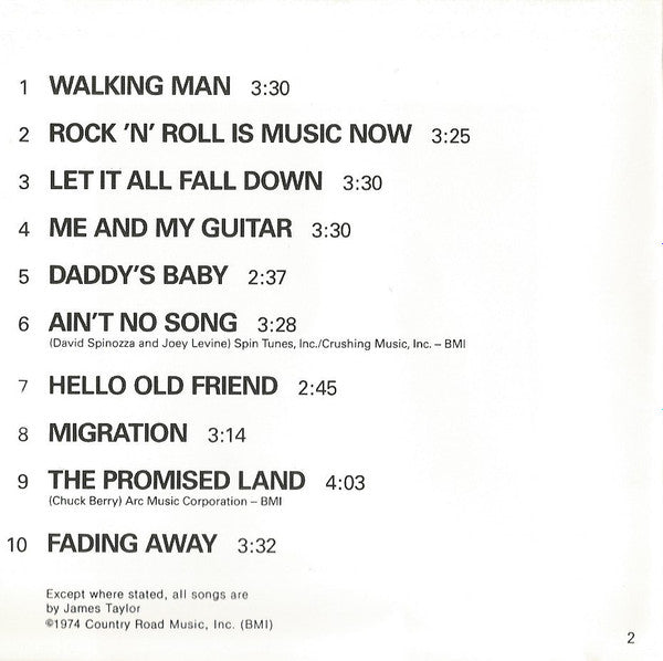 James Taylor (2) : Walking Man (CD, Album, RE)