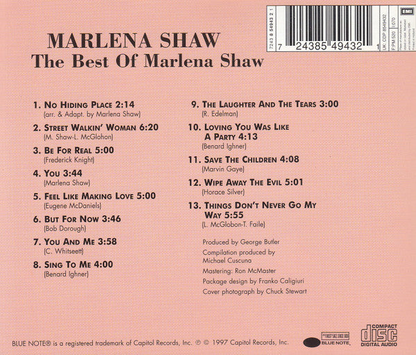 Marlena Shaw : The Best Of Marlena Shaw (CD, Comp)