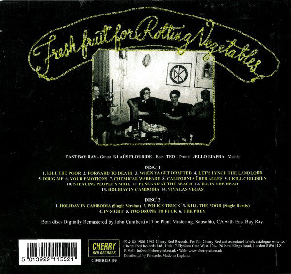 Dead Kennedys : Fresh Fruit For Rotting Vegetables (CD, Album, RE, RM + CD, Comp, RE, RM + RE)