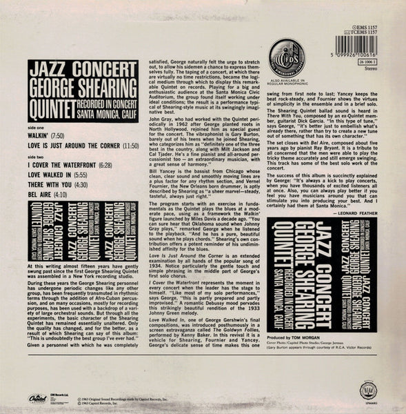 George Shearing Quintet* : Jazz Concert (LP, Album, RE)