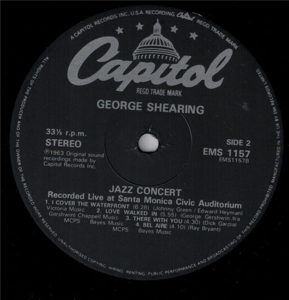 George Shearing Quintet* : Jazz Concert (LP, Album, RE)