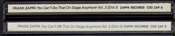 Zappa* : You Can't Do That On Stage Anymore Vol. 2 (The Helsinki Concert) (2xCD, Album)