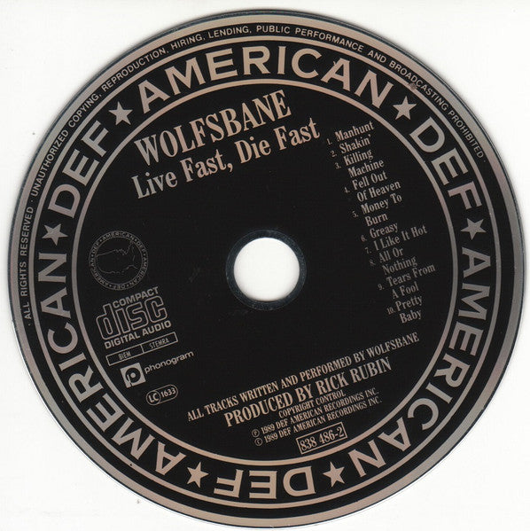 Wolfsbane : Live Fast, Die Fast (CD, Album)