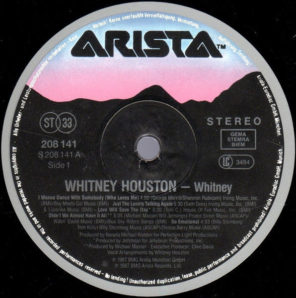 Whitney Houston : Whitney (LP, Album)