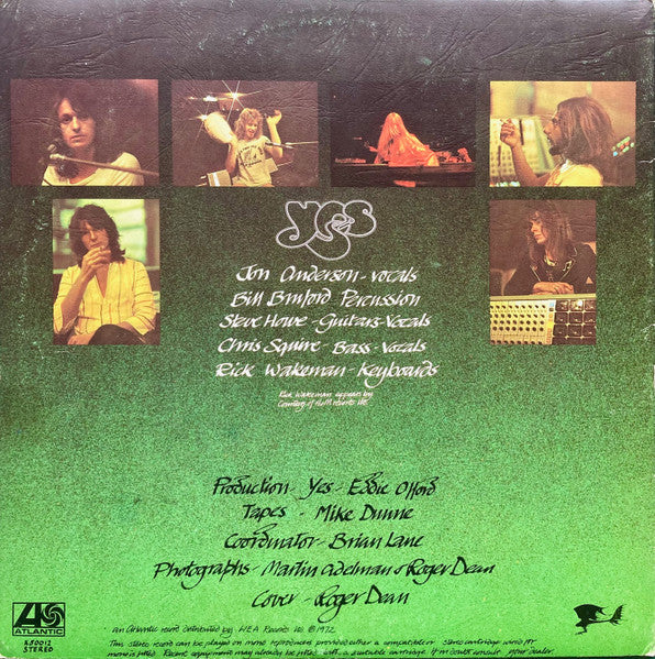 Yes : Close To The Edge (LP, Album, Tex)