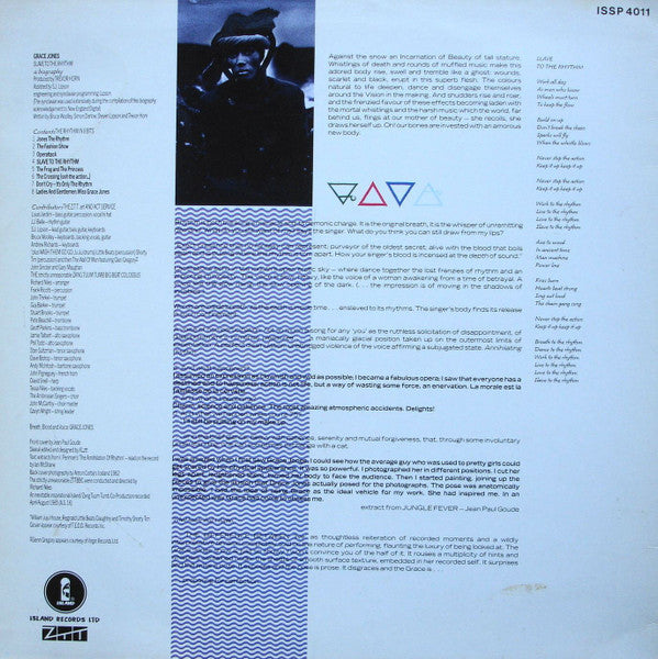Grace Jones : Slave To The Rhythm (LP, Album)