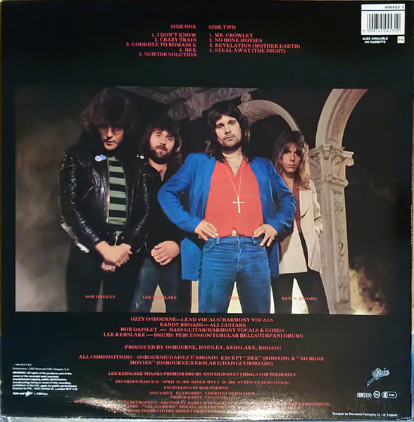 Ozzy Osbourne : Blizzard Of Ozz (LP, Album, RE)