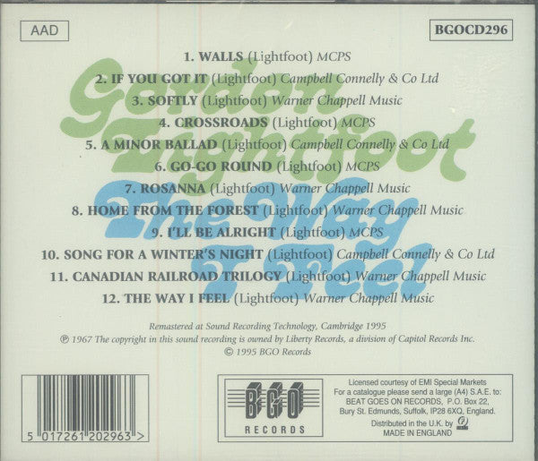 Gordon Lightfoot : The Way I Feel (CD)