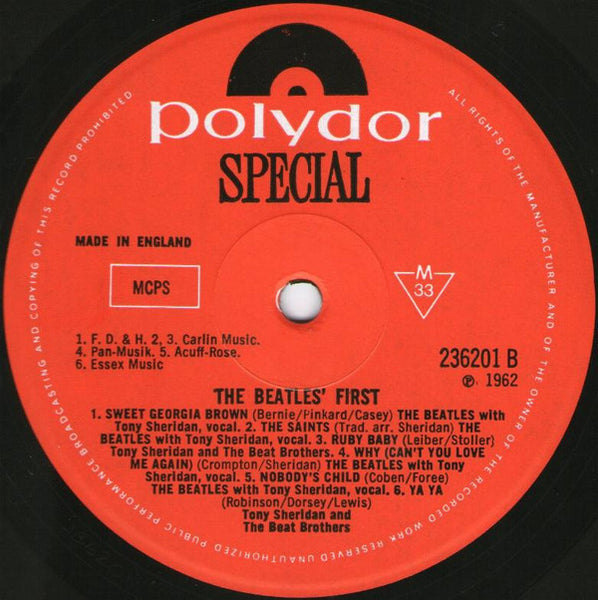 The Beatles With Tony Sheridan : The Beatles' First With Tony Sheridan & Guests (LP, Comp)