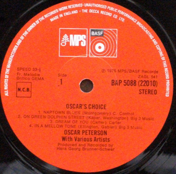 Oscar Peterson : Oscar's Choice (LP, Comp)