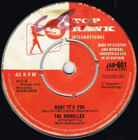 The Shirelles : Baby It's You (7", Single)