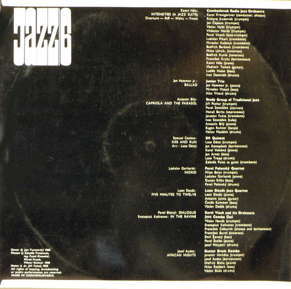 Various : Jazz In Czechoslovakia 1964. 6th Review Of Jazz In Czechoslovakia (LP, Comp, Mono, RP, Rus)