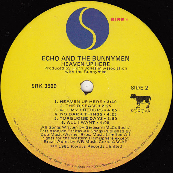 Echo And The Bunnymen* : Heaven Up Here (LP, Album, All)