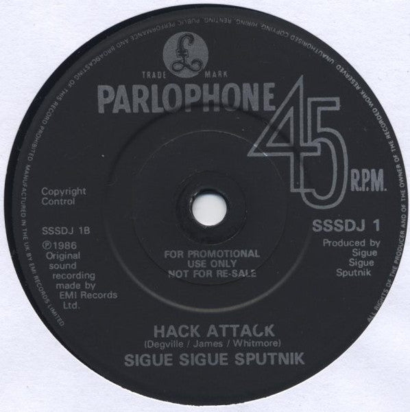 Sigue Sigue Sputnik : Love Missile F1-11 (7", Single, Promo)