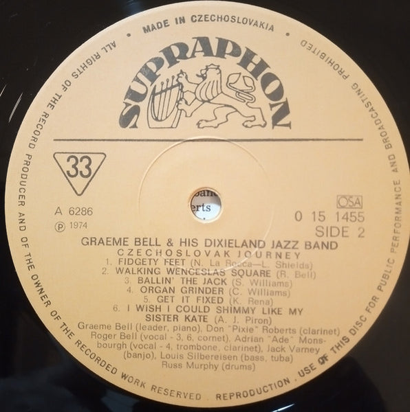 Graeme Bell & His Dixieland Jazz Band* : Czechoslovak Journey (LP, Comp, Mono)
