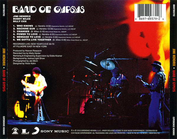 Jimi Hendrix : Band Of Gypsys (CD, Album, RE, RM)