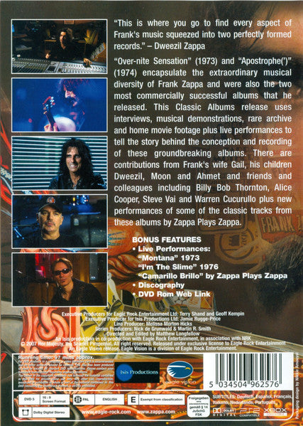 Frank Zappa : Apostrophe (') / Over-Nite Sensation (DVD-V, PAL)