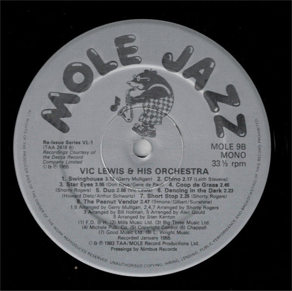 Vic Lewis And His Orchestra : Mulligan's Music And At The Royal Festival Hall - 1955 (LP, Comp)