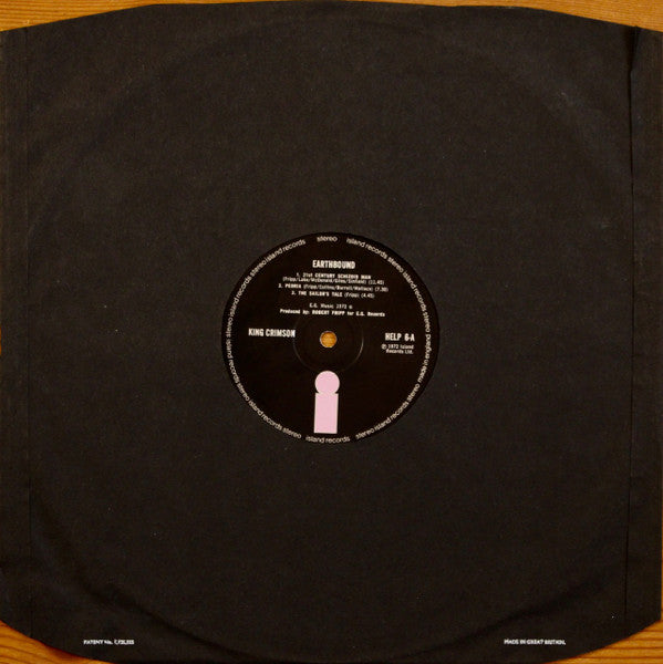King Crimson : Earthbound (LP, Album, M/Print)