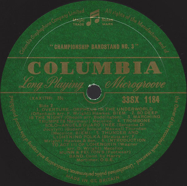 Munn And Felton's (Footwear) Band* : Championship Bandstand No.3 (LP, Album)