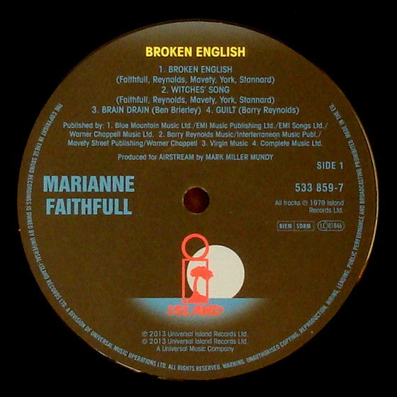 Marianne Faithfull : Broken English (LP, Album, RE, 180)