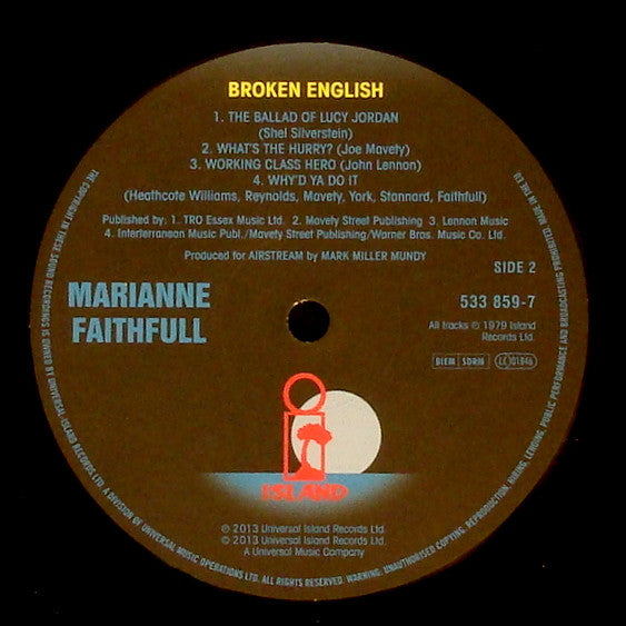 Marianne Faithfull : Broken English (LP, Album, RE, 180)