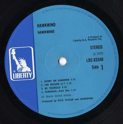 Hawkwind : Hawkwind (LP, Album, Blu)