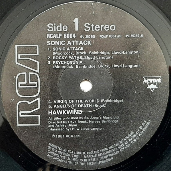 Hawkwind : Sonic Attack (LP, Album, MP)
