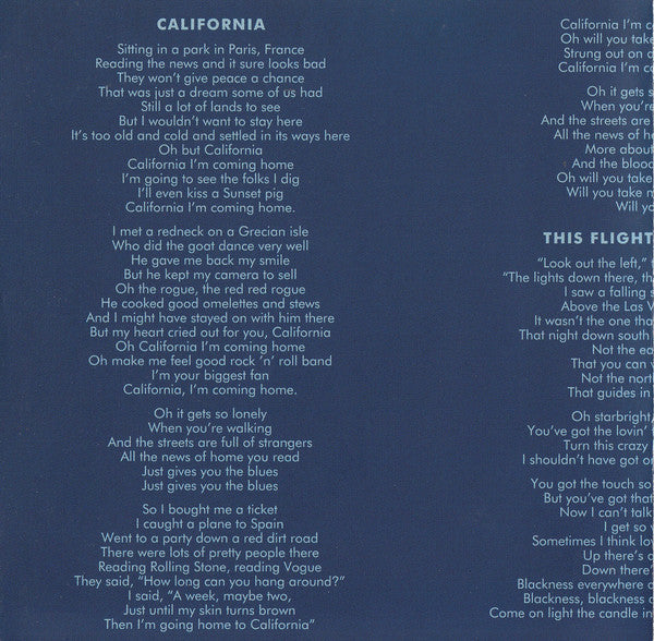 Joni Mitchell : Blue (HDCD, Album, RE, RM)