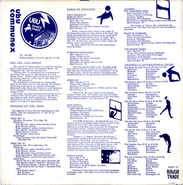 Pere Ubu : 390 Degrees Of Simulated Stereo. Ubu Live: Volume One (LP)