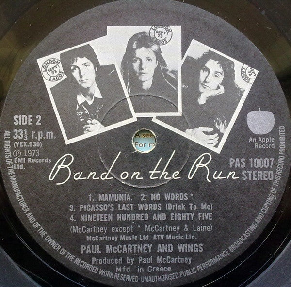 Paul McCartney & Wings* : Band On The Run (LP, Album)