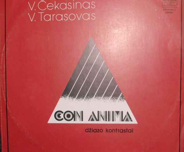 V. Ganelinas, V. Tarasovas, V. Čekasinas* : Con Anima (LP, Album, RE)