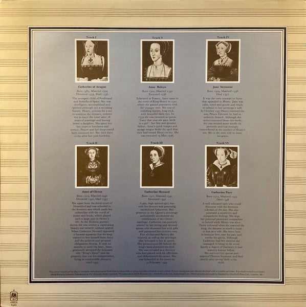 Rick Wakeman : The Six Wives Of Henry VIII (LP, Album, Gat)