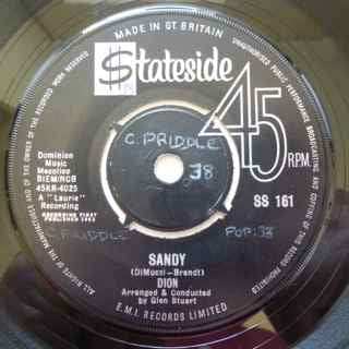 Dion (3) : Sandy / Faith (7")