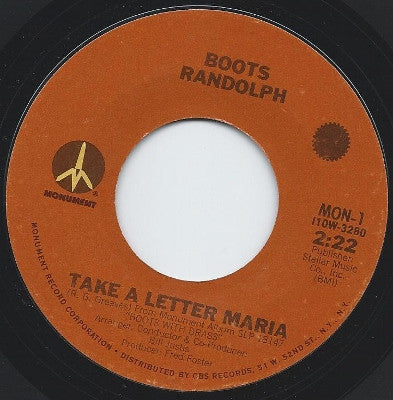 Boots Randolph : C. C. Rider  (7", RE)