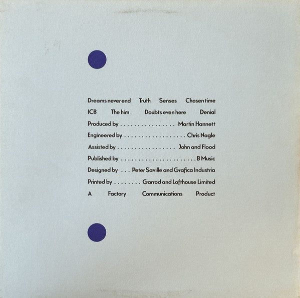 New Order : Movement (LP, Album, MPO)