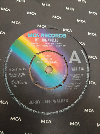 Jerry Jeff Walker : Mr. Bojangles (7", Single, Promo)