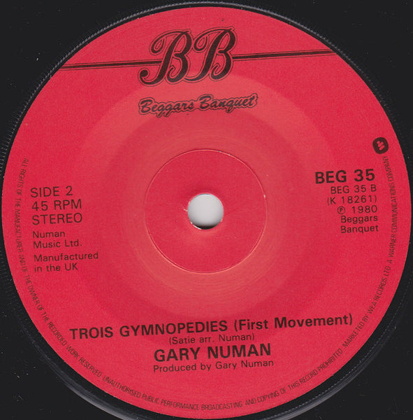 Gary Numan : We Are Glass (7", Single)