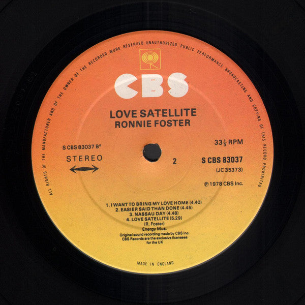 Ronnie Foster : Love Satellite (LP, Album)