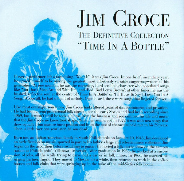 Jim Croce : Time In A Bottle (The Definitive Collection) (2xCD, Comp)