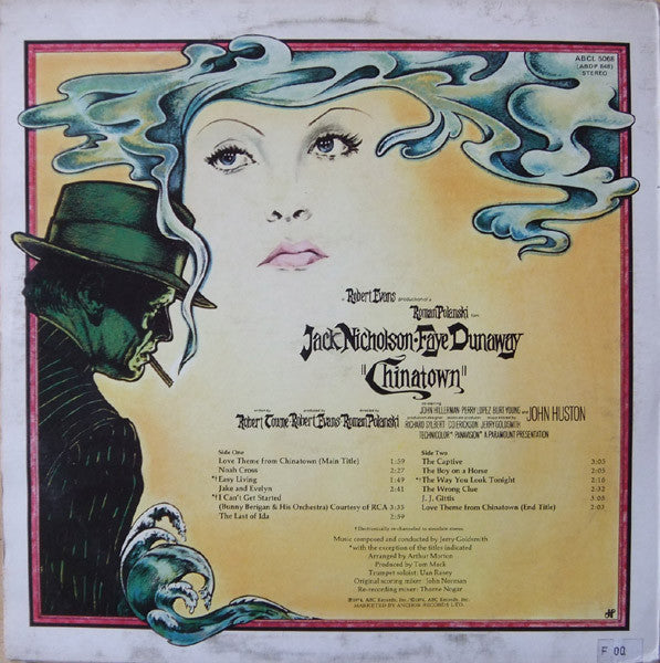 Jerry Goldsmith : Chinatown (Original Motion Picture Soundtrack) (LP, Album)
