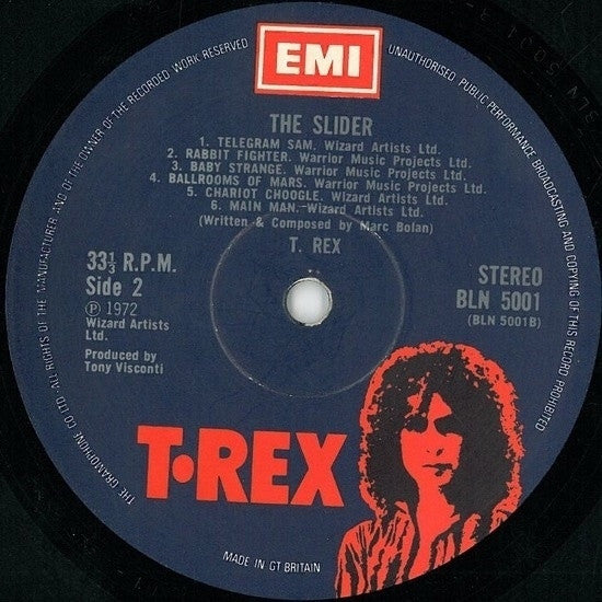 T. Rex : The Slider (LP, Album)