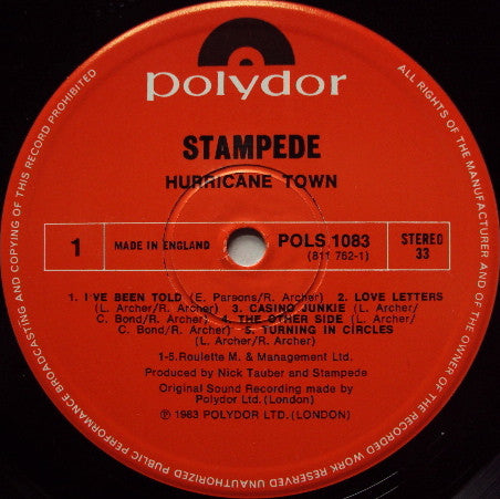 Stampede (3) : Hurricane Town (LP, Album)